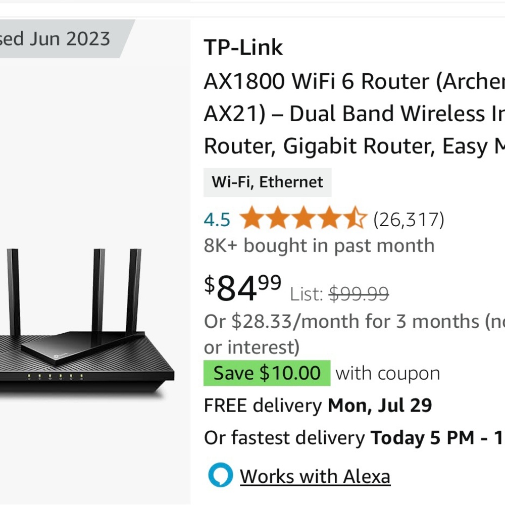 TP-Link WiFi 6 Router AX1800 Smart WiFi Router - Picture 6 of 6